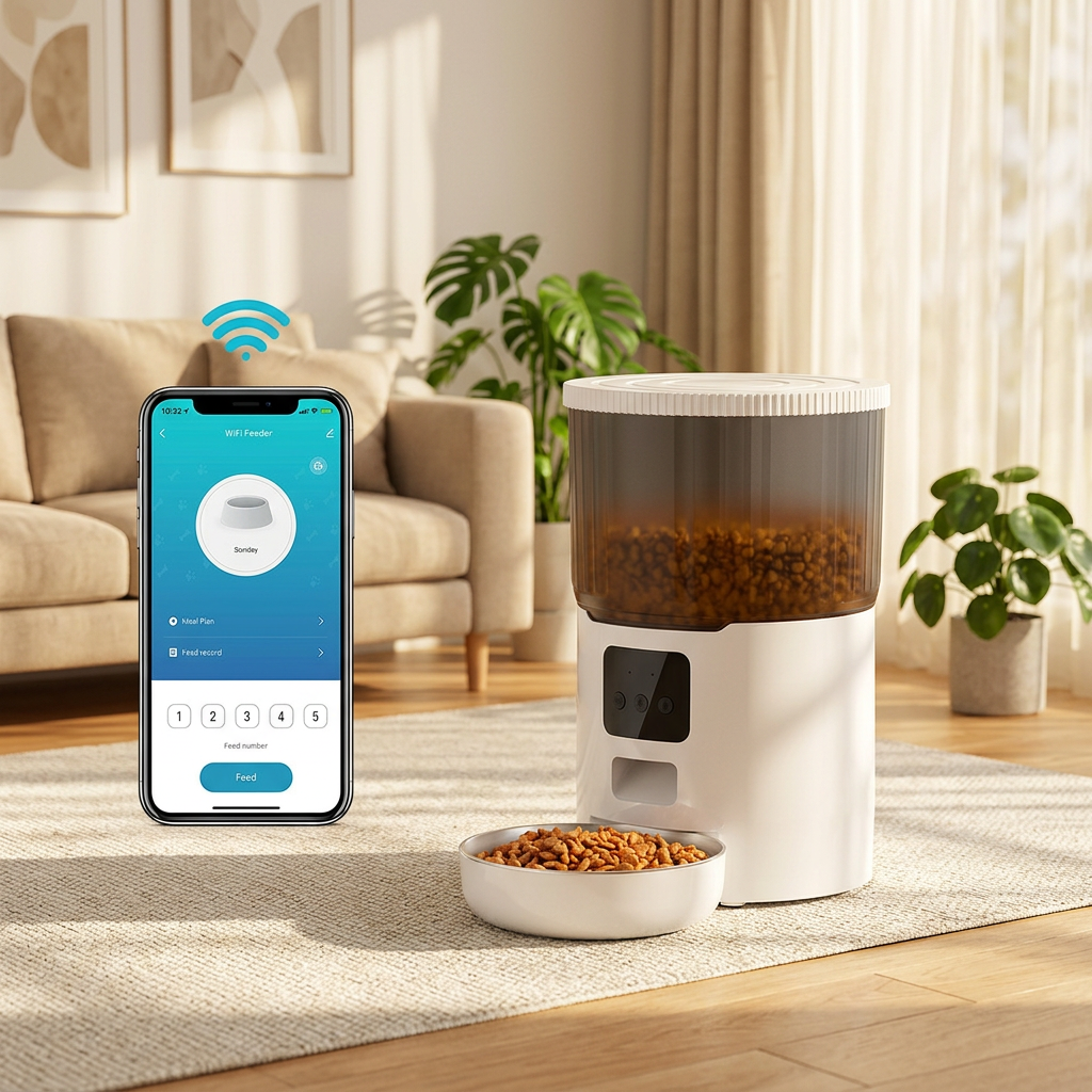 4L Gravity Auto Pet Feeder – Large Capacity Cat & Dog Food Dispenser, No Power Needed