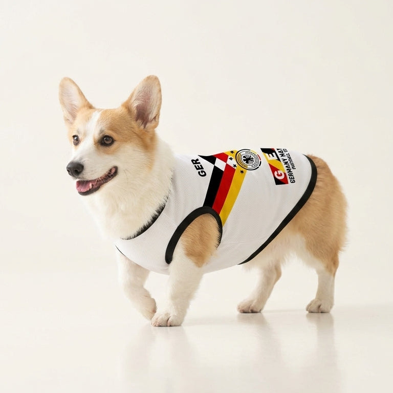 Germany Soccer Dog Jersey - Classic National Team Pet Kit for Dogs & Cats