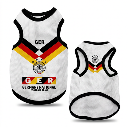 Germany Soccer Dog Jersey - Classic National Team Pet Kit for Dogs & Cats