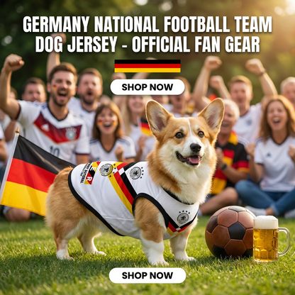 Germany Soccer Dog Jersey - Classic National Team Pet Kit for Dogs & Cats