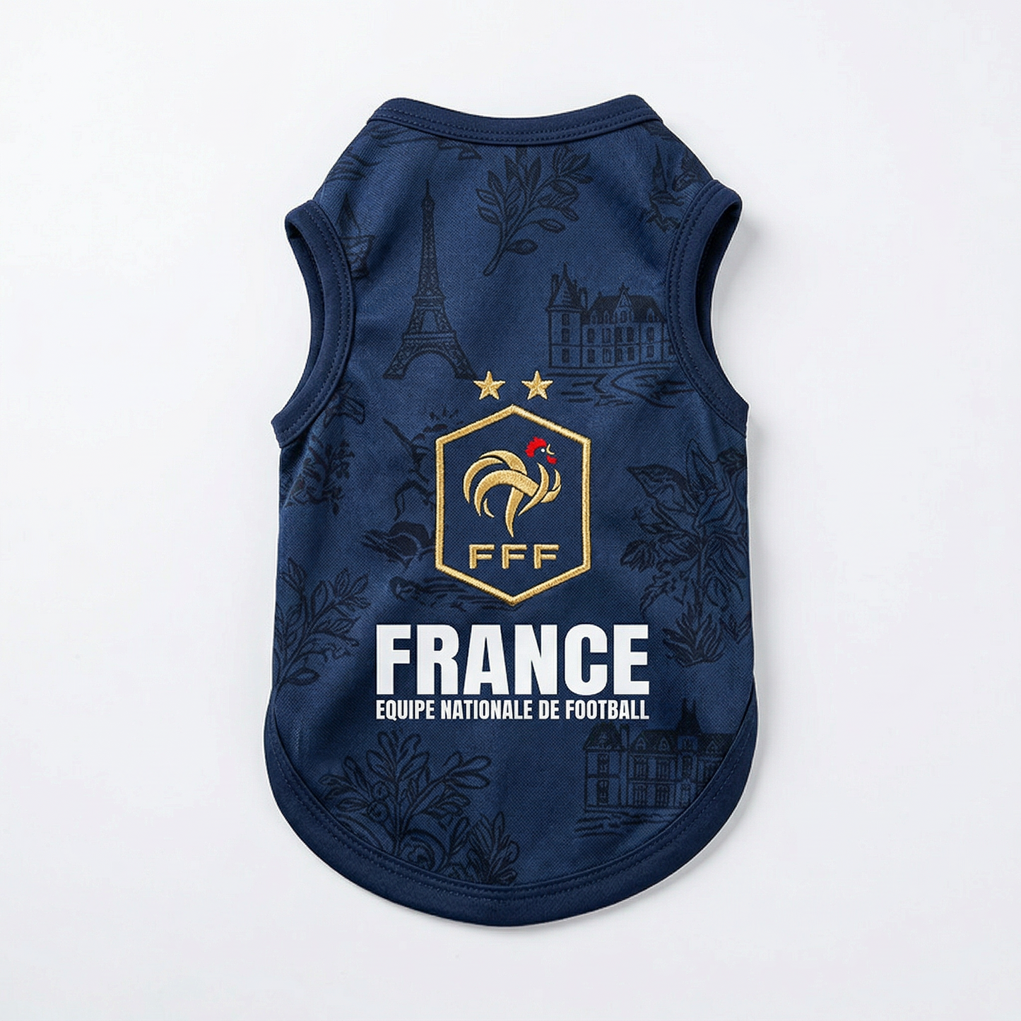 France Soccer Dog Jersey - Les Bleus Pet Football Kit for Cats & Dogs