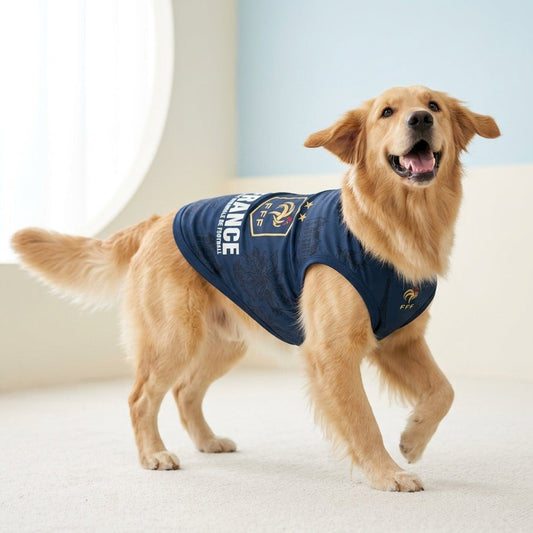 France Soccer Dog Jersey - Les Bleus Pet Football Kit for Cats & Dogs