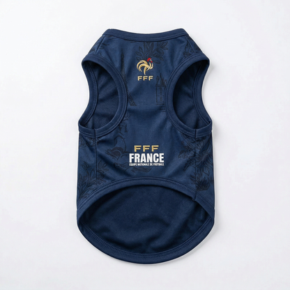 France Soccer Dog Jersey - Les Bleus Pet Football Kit for Cats & Dogs